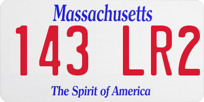 MA license plate 143LR2
