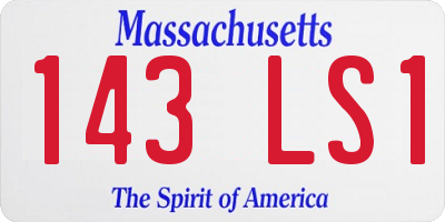 MA license plate 143LS1