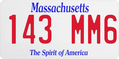 MA license plate 143MM6