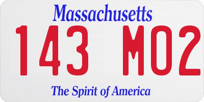 MA license plate 143MO2