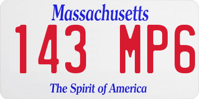 MA license plate 143MP6