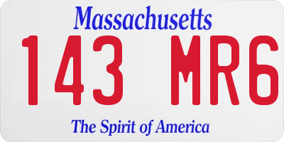MA license plate 143MR6