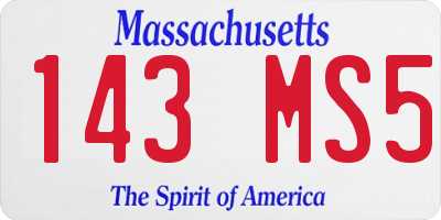 MA license plate 143MS5