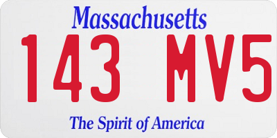 MA license plate 143MV5