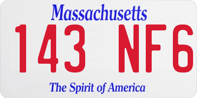 MA license plate 143NF6