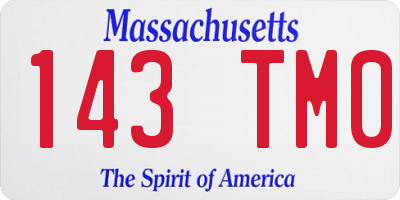 MA license plate 143TM0