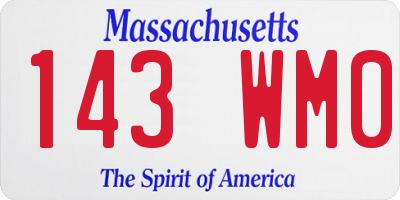 MA license plate 143WM0