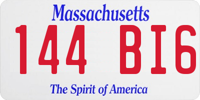 MA license plate 144BI6