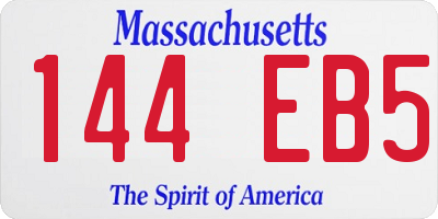 MA license plate 144EB5