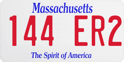 MA license plate 144ER2