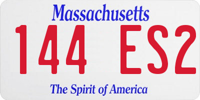 MA license plate 144ES2
