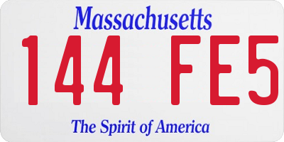 MA license plate 144FE5