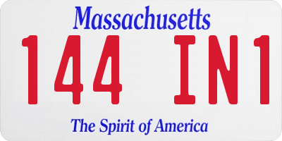 MA license plate 144IN1