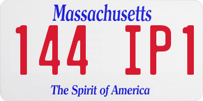 MA license plate 144IP1