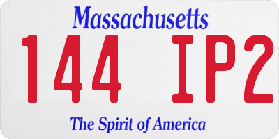 MA license plate 144IP2