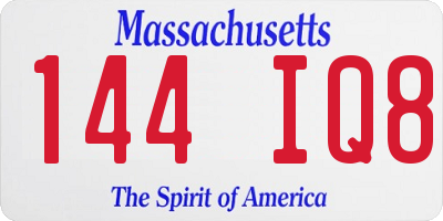 MA license plate 144IQ8