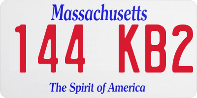 MA license plate 144KB2