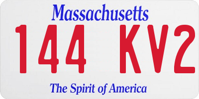 MA license plate 144KV2