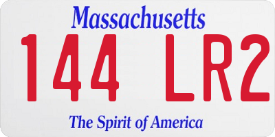 MA license plate 144LR2