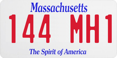 MA license plate 144MH1