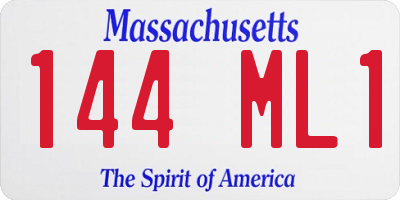 MA license plate 144ML1