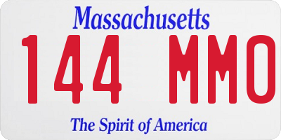 MA license plate 144MM0
