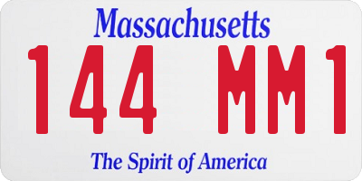 MA license plate 144MM1