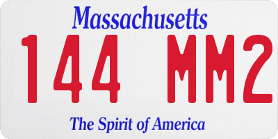 MA license plate 144MM2