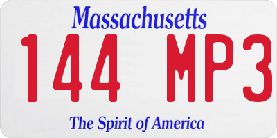 MA license plate 144MP3