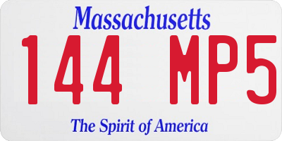 MA license plate 144MP5