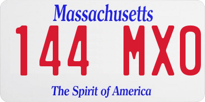 MA license plate 144MX0