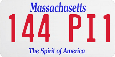 MA license plate 144PI1