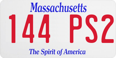 MA license plate 144PS2