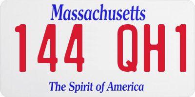 MA license plate 144QH1