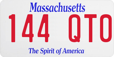 MA license plate 144QT0