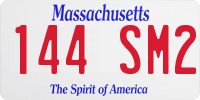 MA license plate 144SM2