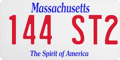 MA license plate 144ST2