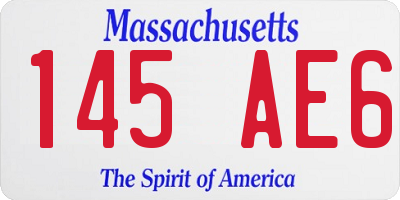 MA license plate 145AE6