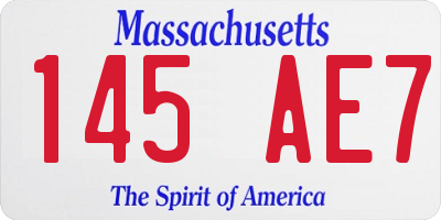 MA license plate 145AE7