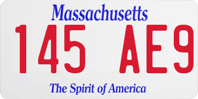 MA license plate 145AE9