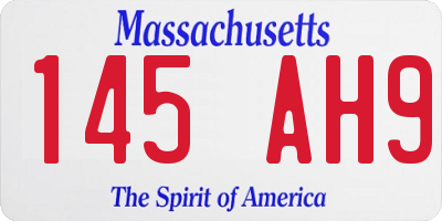 MA license plate 145AH9