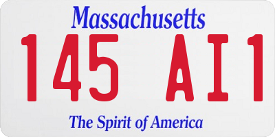MA license plate 145AI1