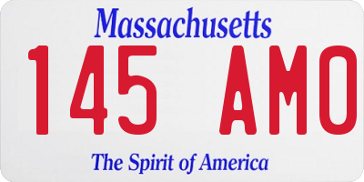 MA license plate 145AM0