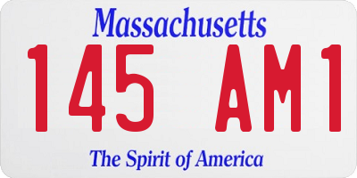 MA license plate 145AM1