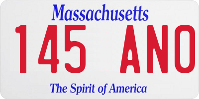 MA license plate 145AN0