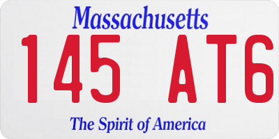 MA license plate 145AT6