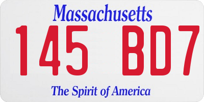 MA license plate 145BD7