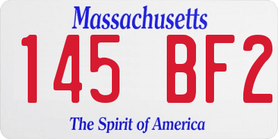 MA license plate 145BF2