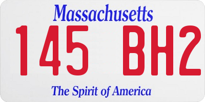 MA license plate 145BH2