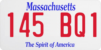 MA license plate 145BQ1